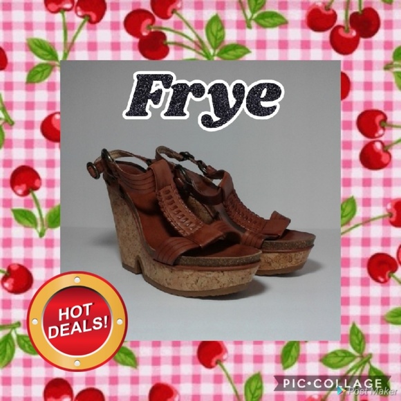 Frye Shoes - 🐕Dog Days🐕 Frye Braylin T-strap Wedges